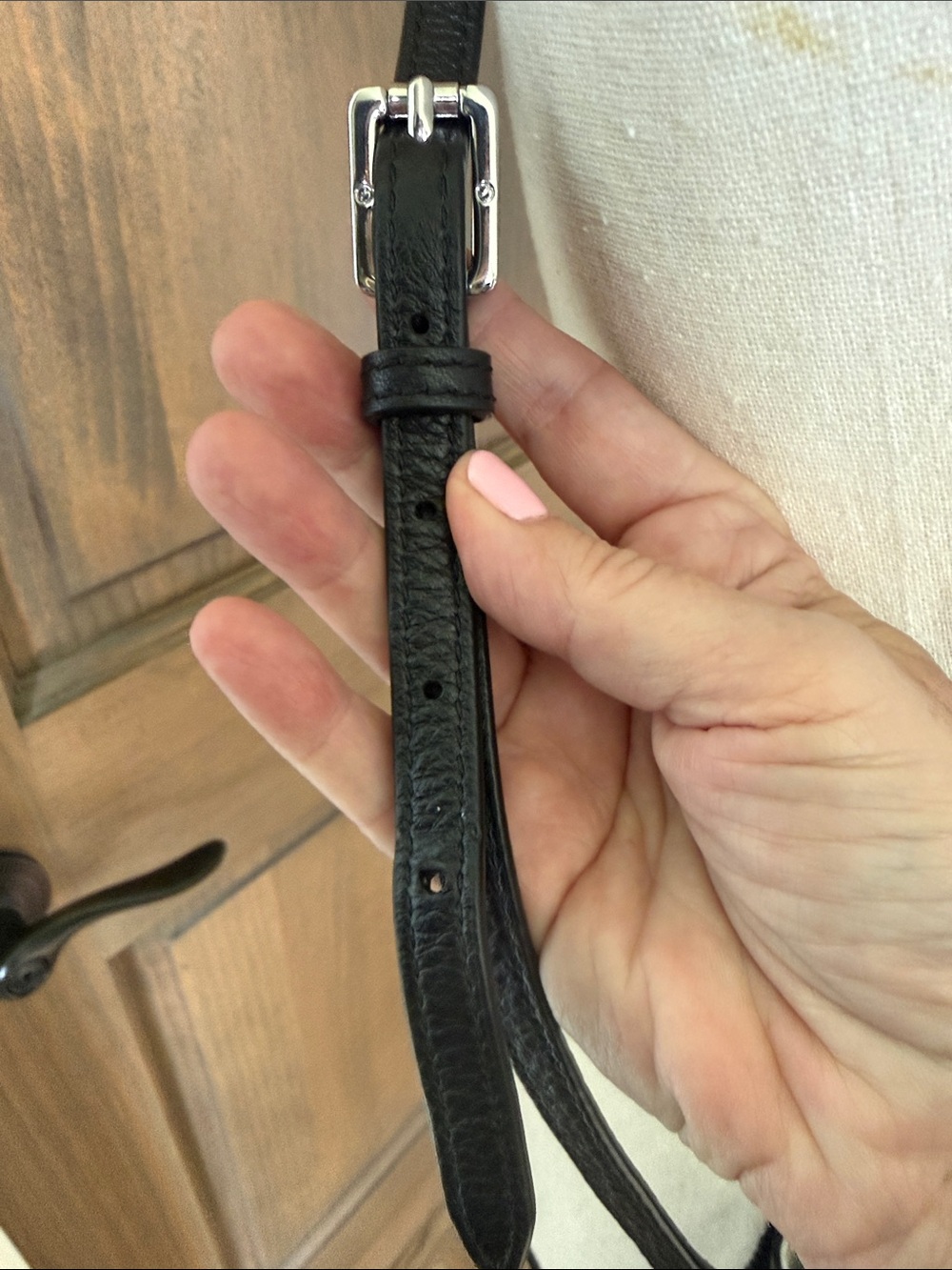 Tory Burch Thea Black Pebbled Leather Tassel Drawstring Mini Crossbody Wallet - Picture 10 of 11